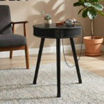 Movo Eden End Table with Bluetooth Speaker and USB Charging Port