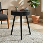 Movo Eden End Table with Bluetooth Speaker and USB Charging Port
