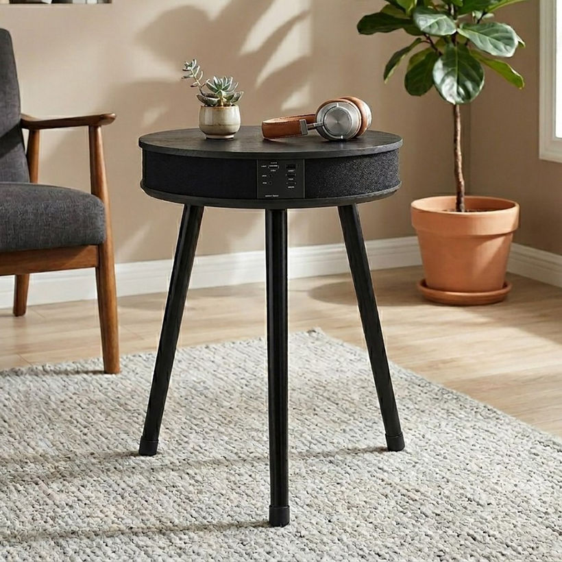Movo Eden End Table with Bluetooth Speaker and USB Charging Port - Image 4