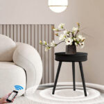 Movo Eden End Table with Bluetooth Speaker and USB Charging Port
