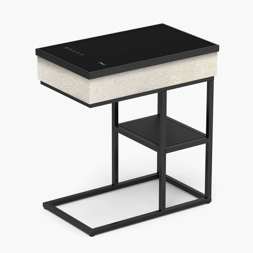 Delta Rectangle End Table with Bluetooth Speaker and USB Charging Port - Image 3