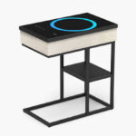 Delta Rectangle End Table with Bluetooth Speaker and USB Charging Port