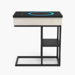 Delta Rectangle End Table with Bluetooth Speaker and USB Charging Port