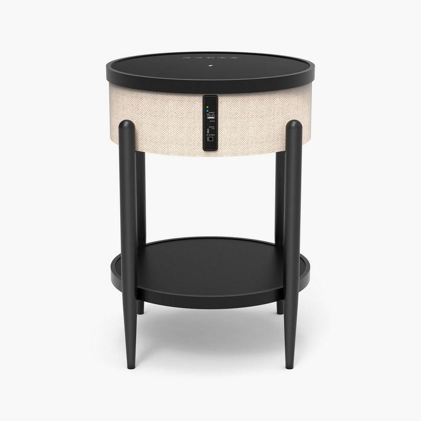 Ambre Round End Table with Bluetooth Speaker and USB Charging Port - Image 11