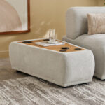 Orlando Fabric Wireless C-Type Charging Console with Bluetooth Speaker and Storage