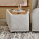 Orlando Fabric Wireless C-Type Charging Console with Bluetooth Speaker and Storage