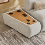 Orlando Fabric Wireless C-Type Charging Console with Bluetooth Speaker and Storage