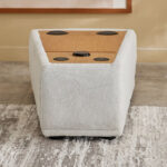 Orlando Fabric Wireless C-Type Charging Console with Bluetooth Speaker and Storage