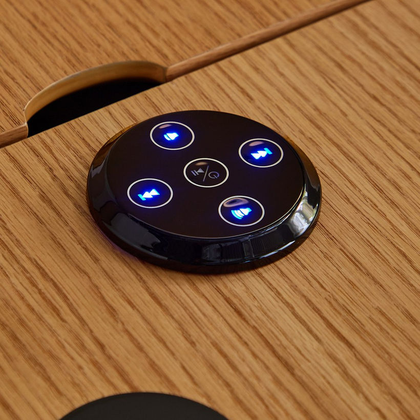 Orlando Fabric Wireless C-Type Charging Console with Bluetooth Speaker and Storage - Image 8
