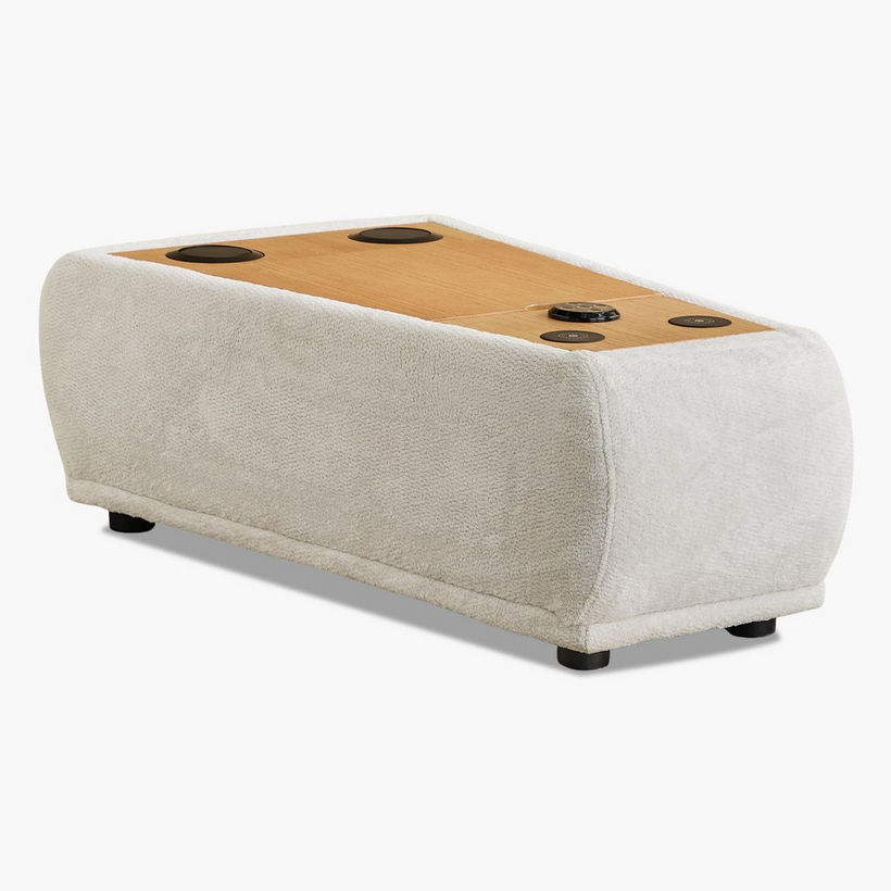 Orlando Fabric Wireless C-Type Charging Console with Bluetooth Speaker and Storage - Image 14