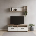 Sheron TV Unit with Wall Shelf for TVs up to 65 Inches