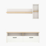 Sheron TV Unit with Wall Shelf for TVs up to 65 Inches