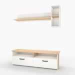 Sheron TV Unit with Wall Shelf for TVs up to 65 Inches