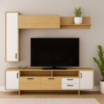 Belina Wall Unit with Storage for TVs up to 65 Inches