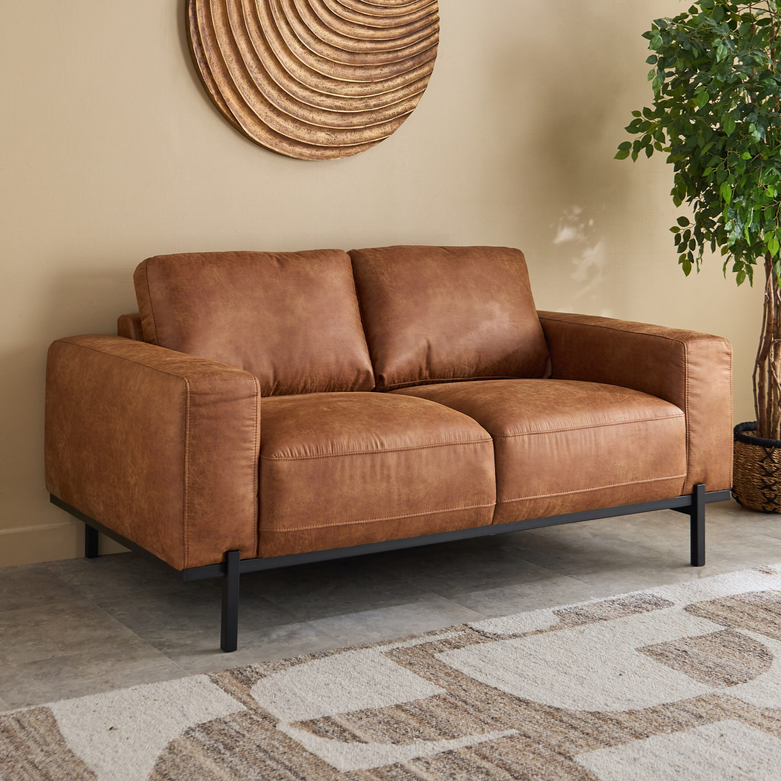 Milazo 2-Seater Fabric Sofa