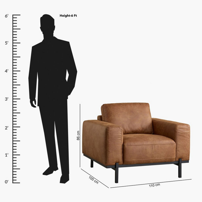Milazo Armchair Fabric Sofa - Image 11