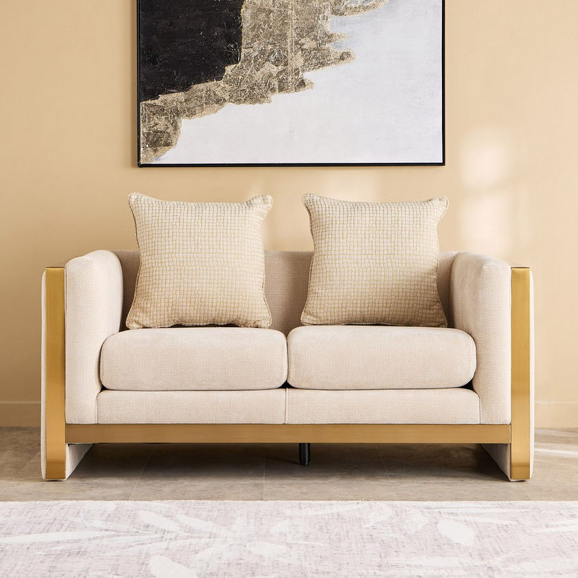 Vincent 2-Seater Fabric Sofa with 2 Cushions - Image 3