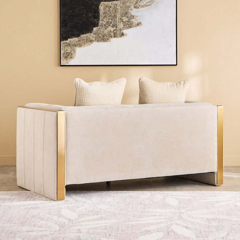 Vincent 2-Seater Fabric Sofa with 2 Cushions - Image 4