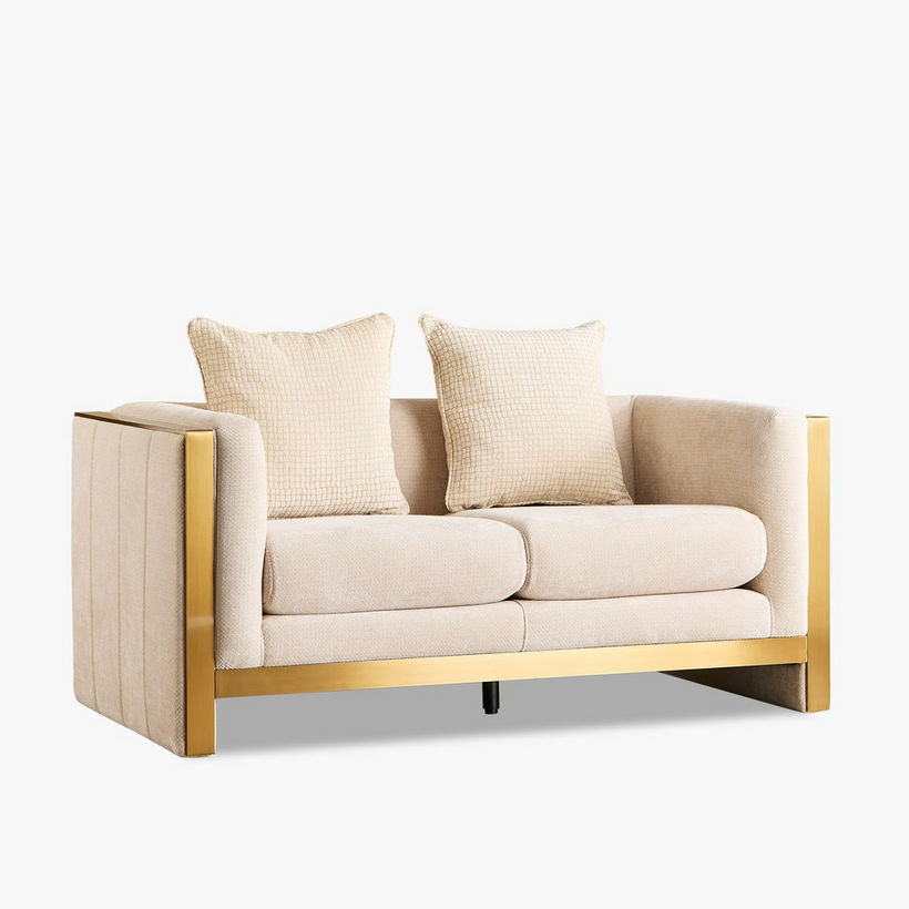 Vincent 2-Seater Fabric Sofa with 2 Cushions - Image 12