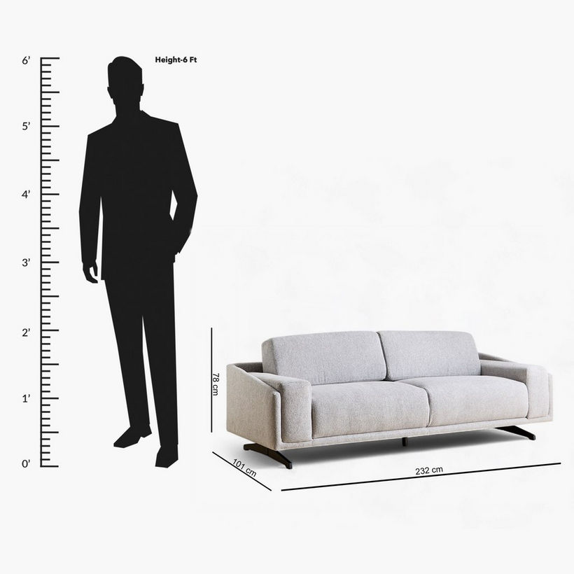 Armenia 3-Seater Fabric Sofa - Image 13