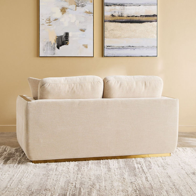 Bosco 2-Seater Fabric Sofa with 2 Cushions - Image 4