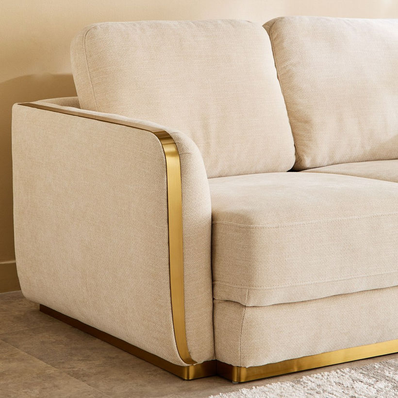 Bosco 2-Seater Fabric Sofa with 2 Cushions - Image 7