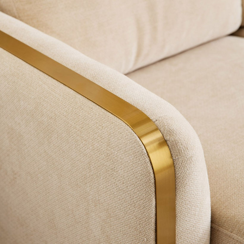 Bosco 2-Seater Fabric Sofa with 2 Cushions - Image 9
