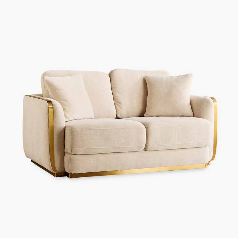 Bosco 2-Seater Fabric Sofa with 2 Cushions - Image 12