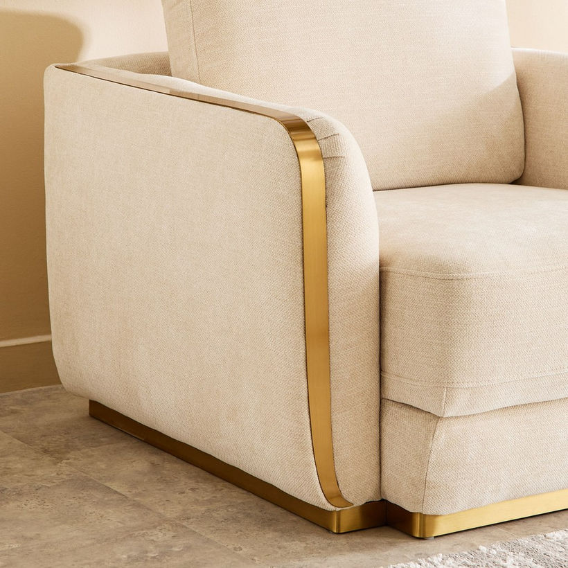 Bosco Fabric Armchair Sofa with Cushion - Image 7