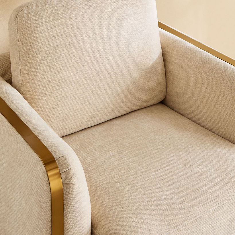 Bosco Fabric Armchair Sofa with Cushion - Image 8