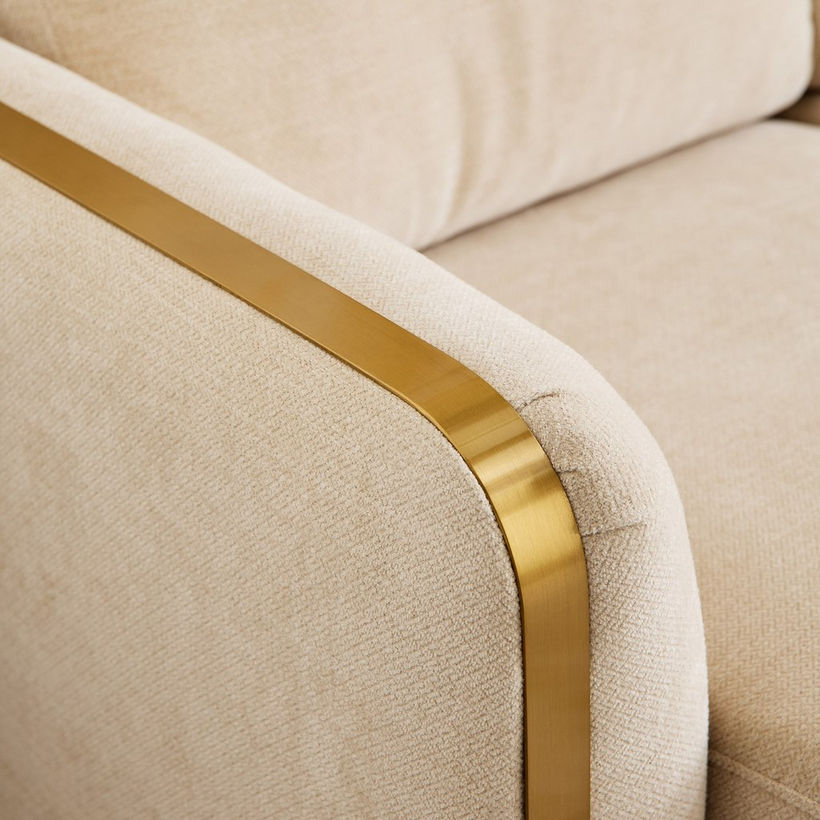 Bosco Fabric Armchair Sofa with Cushion - Image 9