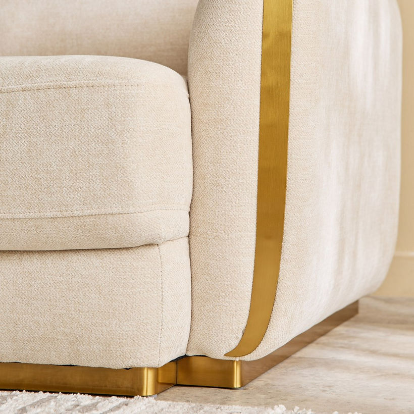 Bosco Fabric Armchair Sofa with Cushion - Image 10