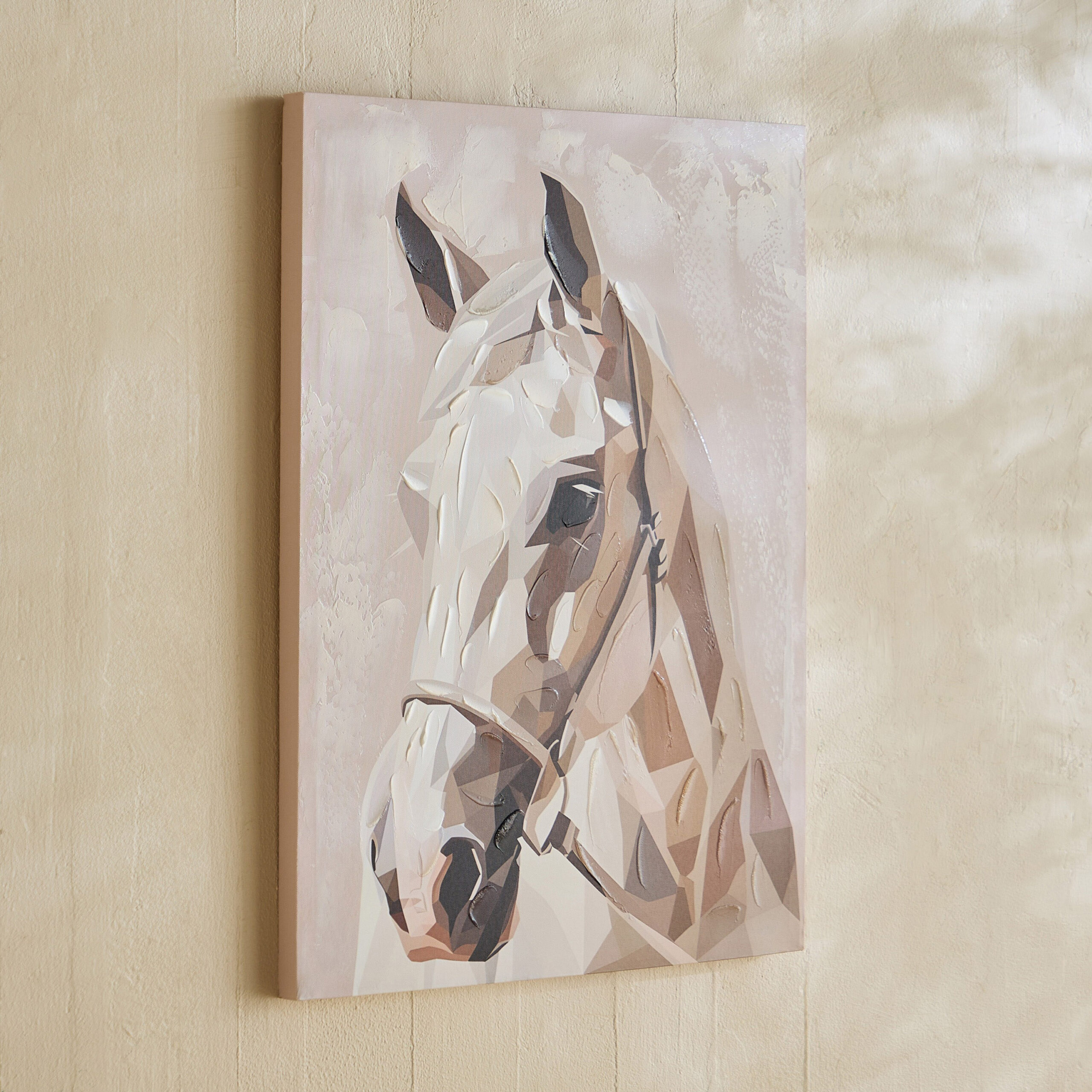 Onyx Horse 80% Hand Painted Wall Art - 50x3x70 cm