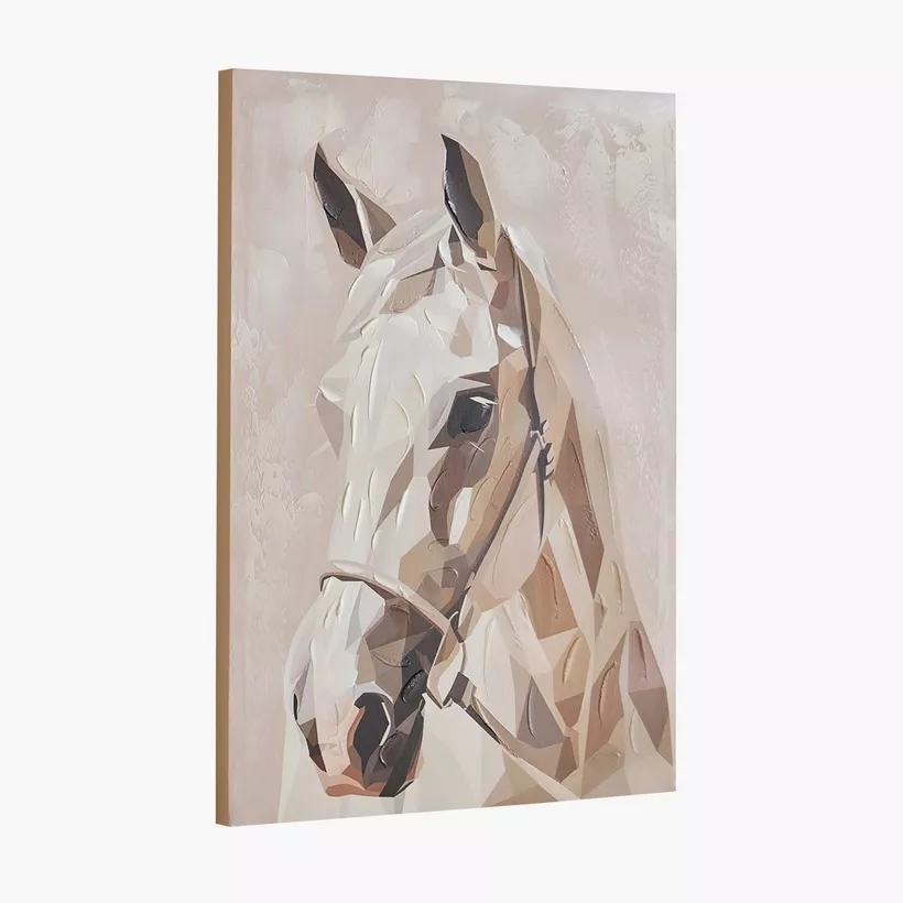 Onyx Horse 80% Hand Painted Wall Art - 50x3x70 cm - Image 2