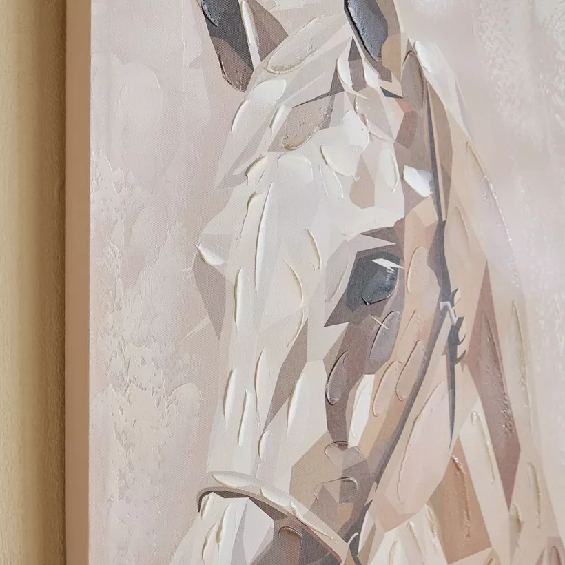 Onyx Horse 80% Hand Painted Wall Art - 50x3x70 cm - Image 4