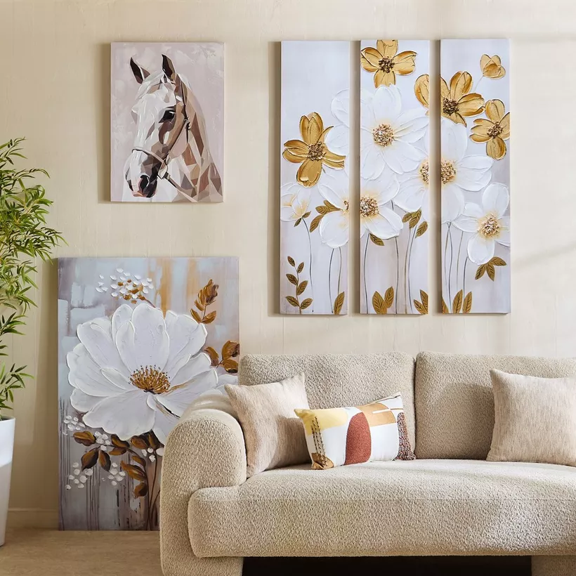 Onyx Horse 80% Hand Painted Wall Art - 50x3x70 cm - Image 5