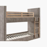 Hampton Upholstered Single Bunk Bed - 90x200 cm