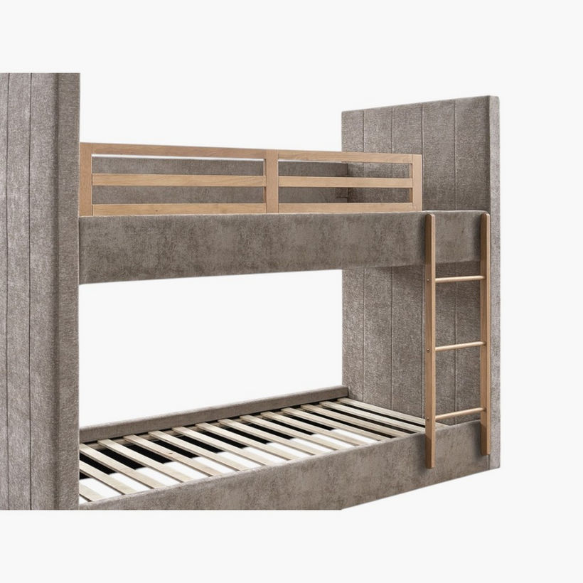 Hampton Upholstered Single Bunk Bed - 90x200 cm - Image 2