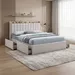 Movo Ruby Linear Smart Upholstered Queen Bed with 4 Drawers - 160x200 cm - Image 10
