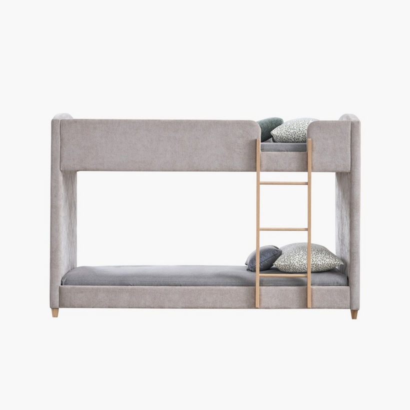 Curvy Upholstered Single Bunk Bed - 90x200 cm - Image 3