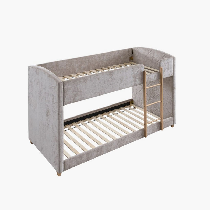 Curvy Upholstered Single Bunk Bed - 90x200 cm - Image 5