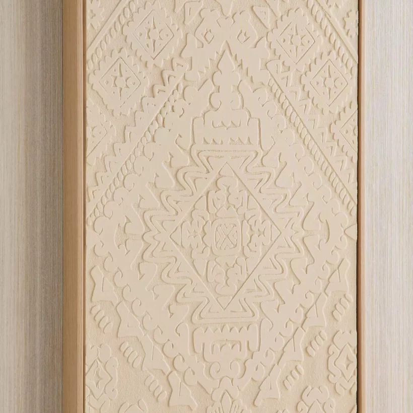 Latigo 3D Framed Foam Board Wall Art With Ethnic Plaster - 40x120x4 cm - Image 4