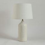 Nash-Zoe Big Size Ceramic Table Lamp with Linen Shade - 16x65 cm