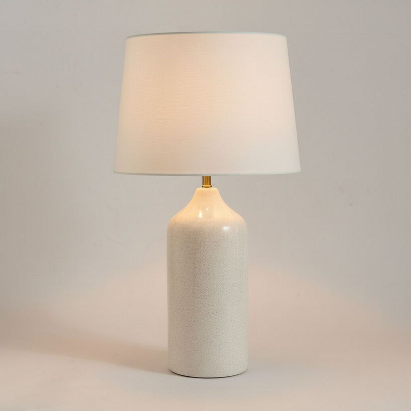 Nash-Zoe Big Size Ceramic Table Lamp with Linen Shade - 16x65 cm - Image 3