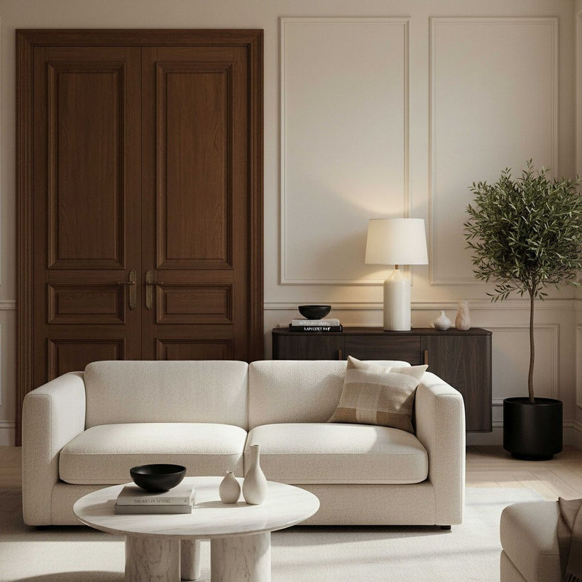 Nash-Zoe Big Size Ceramic Table Lamp with Linen Shade - 16x65 cm - Image 5