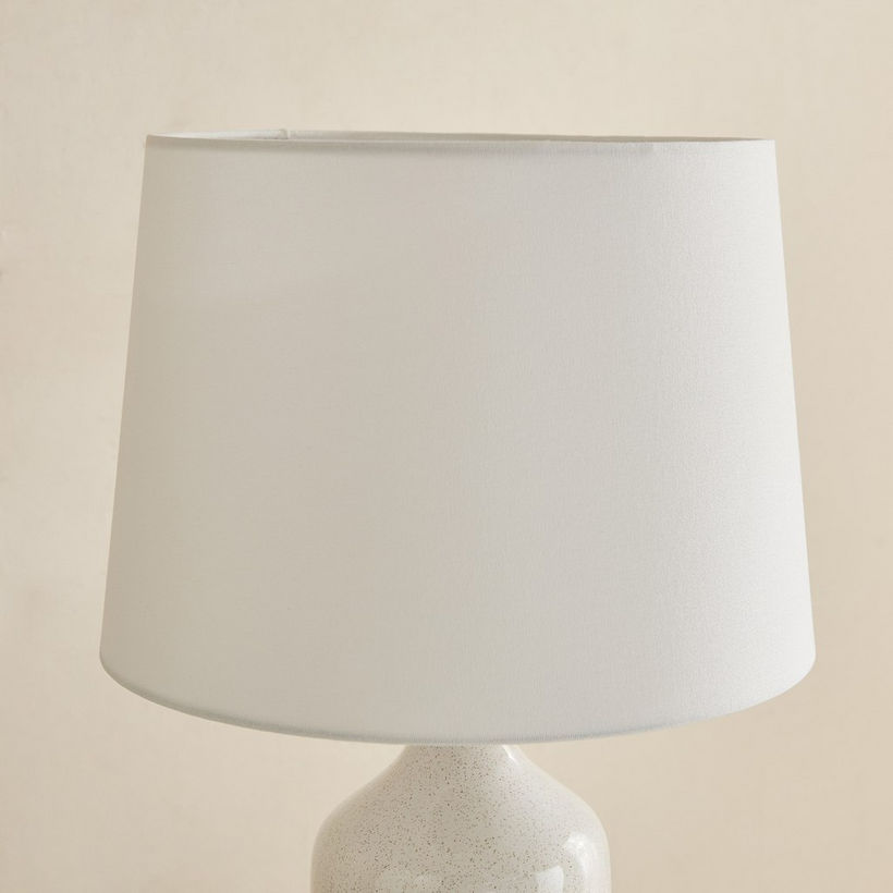 Nash-Zoe Big Size Ceramic Table Lamp with Linen Shade - 16x65 cm - Image 8