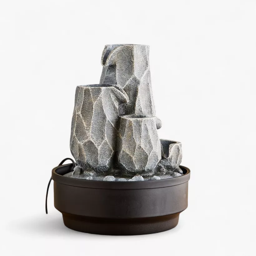 Claro Modern Fountain with 1 LED Light - 21x21x28 cm - Image 2