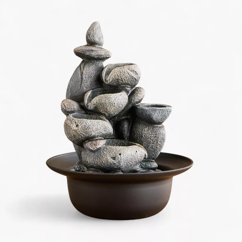 Claro Modern Fountain with LED Light - 23x23x31 cm - Image 2