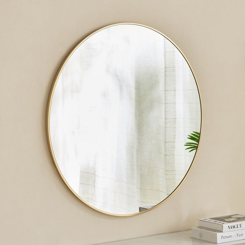 Sabrina Loft Metal Round Wall Mirror - 80x80x2.5 cm - Image 5