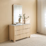 Island 6-Drawer Dresser with Mirror